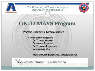 The University of Texas at Arlington Department of Mathematics