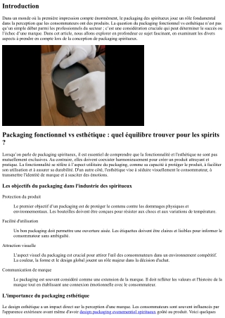 Packaging fonctionnel vs esthétique : quel équilibre trouver pour les spirits ?