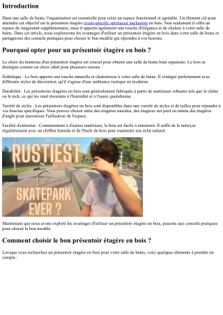 Présentoir étagère en bois : l'élément clé pour une salle de bains organisée