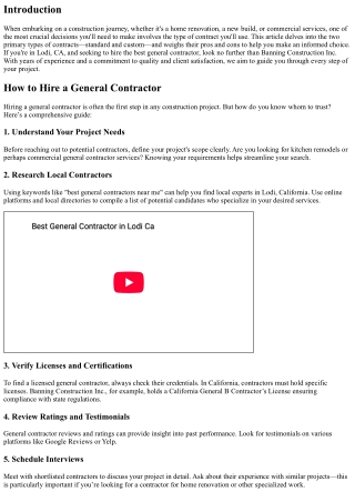 Standard vs Custom Contracts Which is Right for Your Project