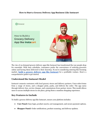 _Build a Grocery Delivery App like Instacart