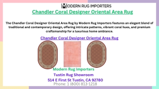 Chandler Coral Designer Oriental Area Rug