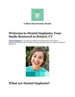 Dental implants Bristol CT