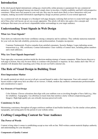 Creating Trust Signals Through Effective Web Design