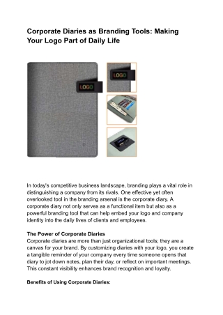 Corporate Diaries as Branding Tools_ Making Your Logo Part of Daily Life
