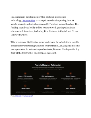 Browser Use Raises $17M to Enhance AI Web Navigation