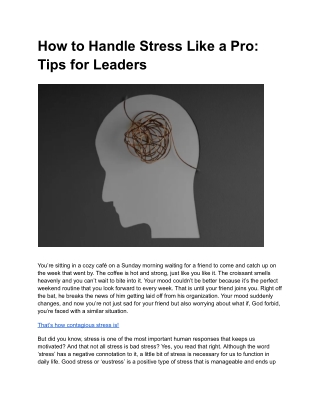 How to Handle Stress Like a Pro_ Tips for Leaders