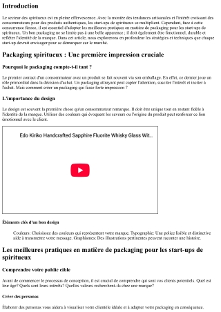 Les meilleures pratiques en matière de packaging pour les start-ups de spiritueu