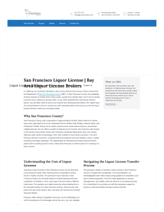 Buy & Sell San Francisco County Liquor Licenses – Fast & Hassle-Free