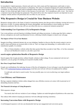 Why Responsive Design is Crucial for Your Business Website