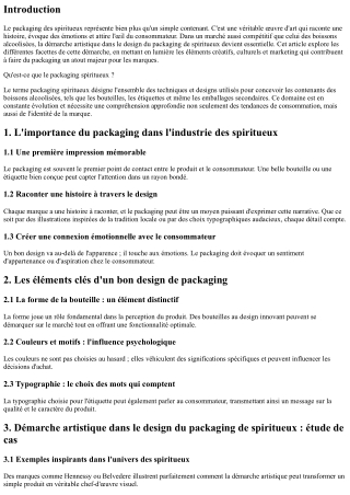 Démarche artistique dans le design du packaging de spiritueux