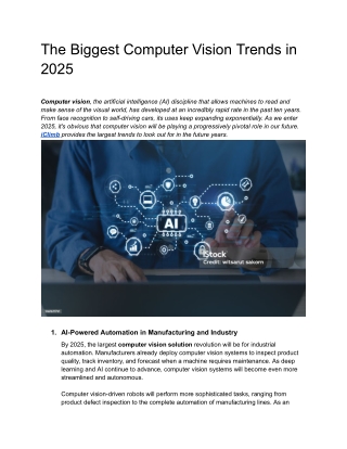 The Biggest Computer Vision Trends in 2025