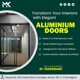 Aluminium Doors in Chandigarh | MK Enterprise - Durable & Stylish