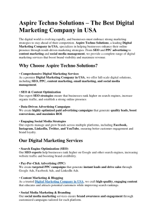 Aspire Techno Solutions article 2