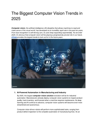 The Biggest Computer Vision Trends in 2025