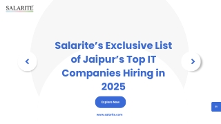 Salarite’s Exclusive List of Jaipur’s Top IT Companies Hiring in 2025