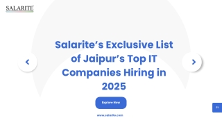 Salarite’s Exclusive List of Jaipur’s Top IT Companies Hiring in 2025