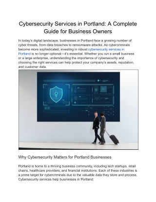 Cybersecurity Services in Portland_ A Complete Guide for Business Owners