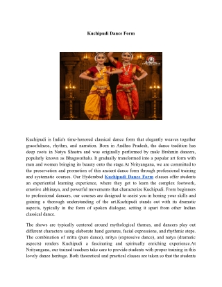 Kuchipudi Dance Form | Nrityangana