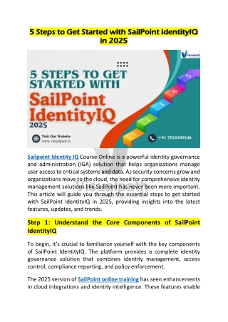 Master Sailpoint Identity IQ Course Online with Experts