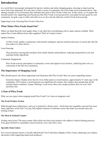 Supporting Local: Choosing Pitco Foods of San Jose
