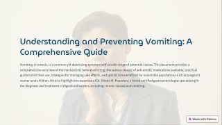 Understanding and Preventing Vomiting A Comprehensive Guide