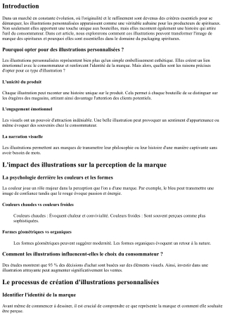 Illustrations personnalisées : donner vie à votre bouteille de spirits