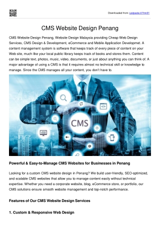 CMS Website Design Penang