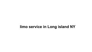 limo service in Long island NY