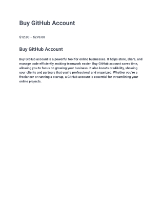 12.6 Top and Best Websites to Buy GitHub Account