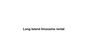 Long Island limousine rental