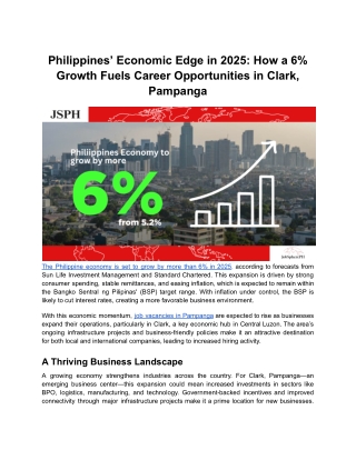 Philippines’ Economic Edge in 2025_ How a 6% Growth Fuels Career Opportunities in Clark, Pampanga