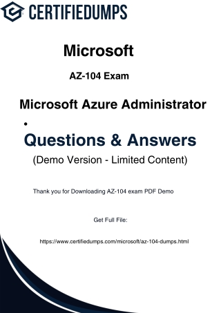 Latest & Updated AZ-104 Exam Dumps 2025 – Pass on the First Attempt!