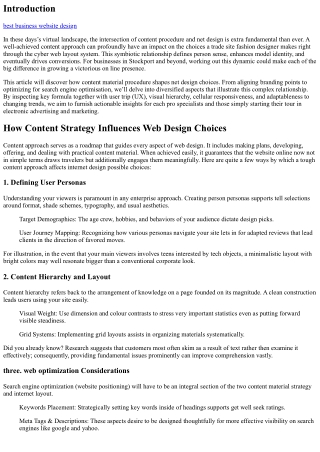 How Content Strategy Influences Web Design Choices