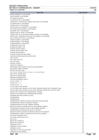 Massey Ferguson MF 396 CT CRAWLER (IT) Parts Catalogue Manual Instant Download