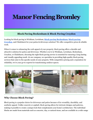 Driveway Installation Croydon
