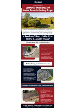 Comparison between Traditional and Modern Decorative Curbing Designs