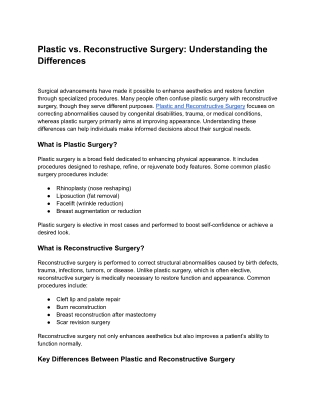Plastic vs. Reconstructive Surgery_ Understanding the Differences