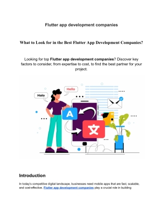 Flutter App Development Companies
