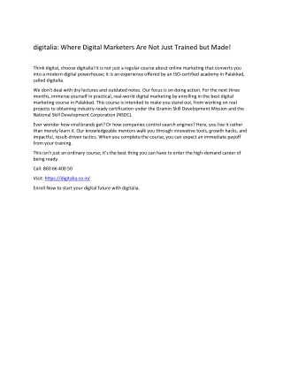 Best Digital Marketing Course in Palakkad