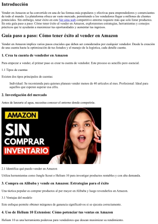 Guía paso a paso: Cómo tener éxito al vender en Amazon
