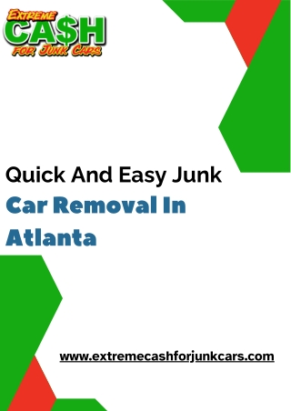 Get Quick & Easy Junk Car Removal in Atlanta