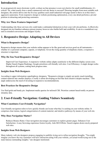 5 Key Features Every Small Business Website Needs: Insights from Top Web Designe