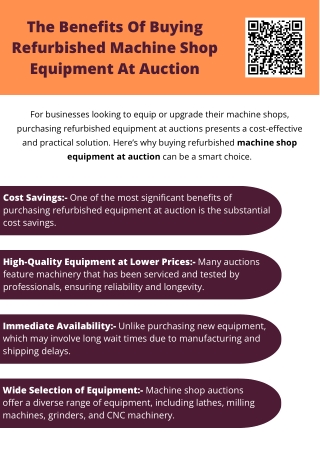 The Benefits Of Buying Refurbished Machine Shop Equipment At Auction