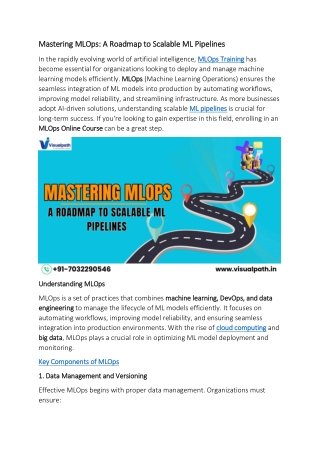 MLOps Training Online - MLOps Online Course