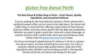 gluten free donut Perth