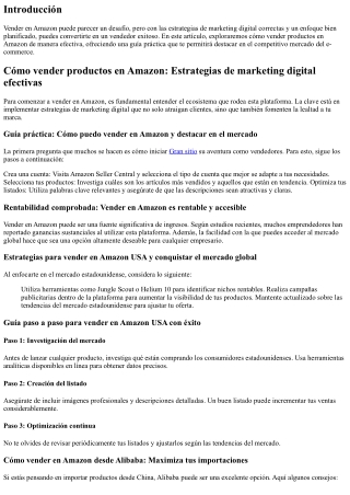 Cómo vender productos en Amazon: Estrategias de marketing digital efectivas