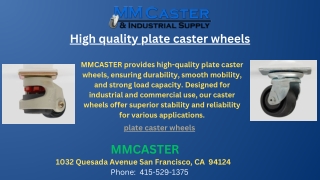 High quality plate caster wheels