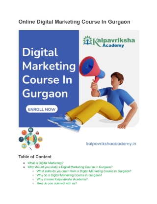 Top Digital Marketing Course in Gurgaon – Get Job-Ready!