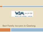 we specialise in family legal matters